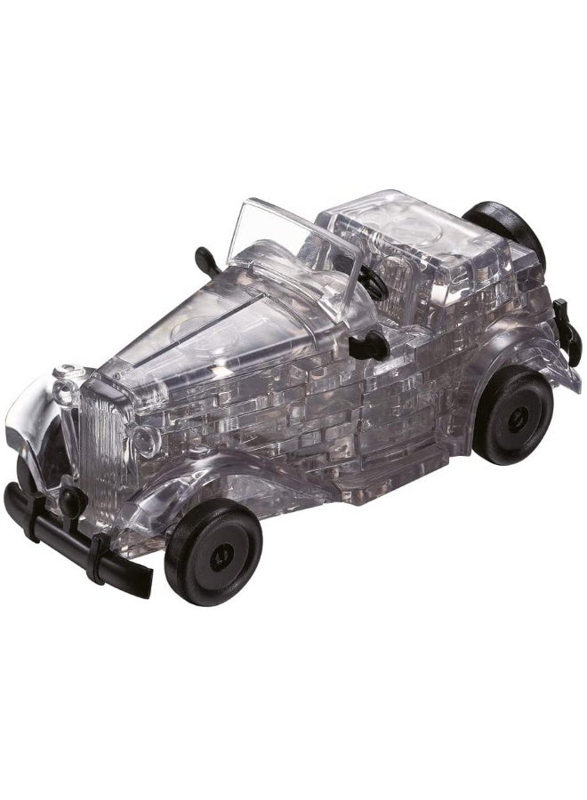 3D Vintage Car Crystal Puzzle, DIY Assembly Brain Teaser Jigsaw Puzzle, Children Puzzle Blocks 3D Educational Model Toy, Desk Decoration for Adults, Kid 14+, 54pcs (Gray) - Image 5